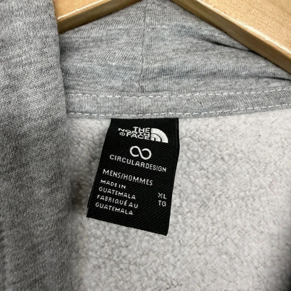 The North Face Mens Simple Dome Hoodie Gray Embroidered Logo Graphic Back XL